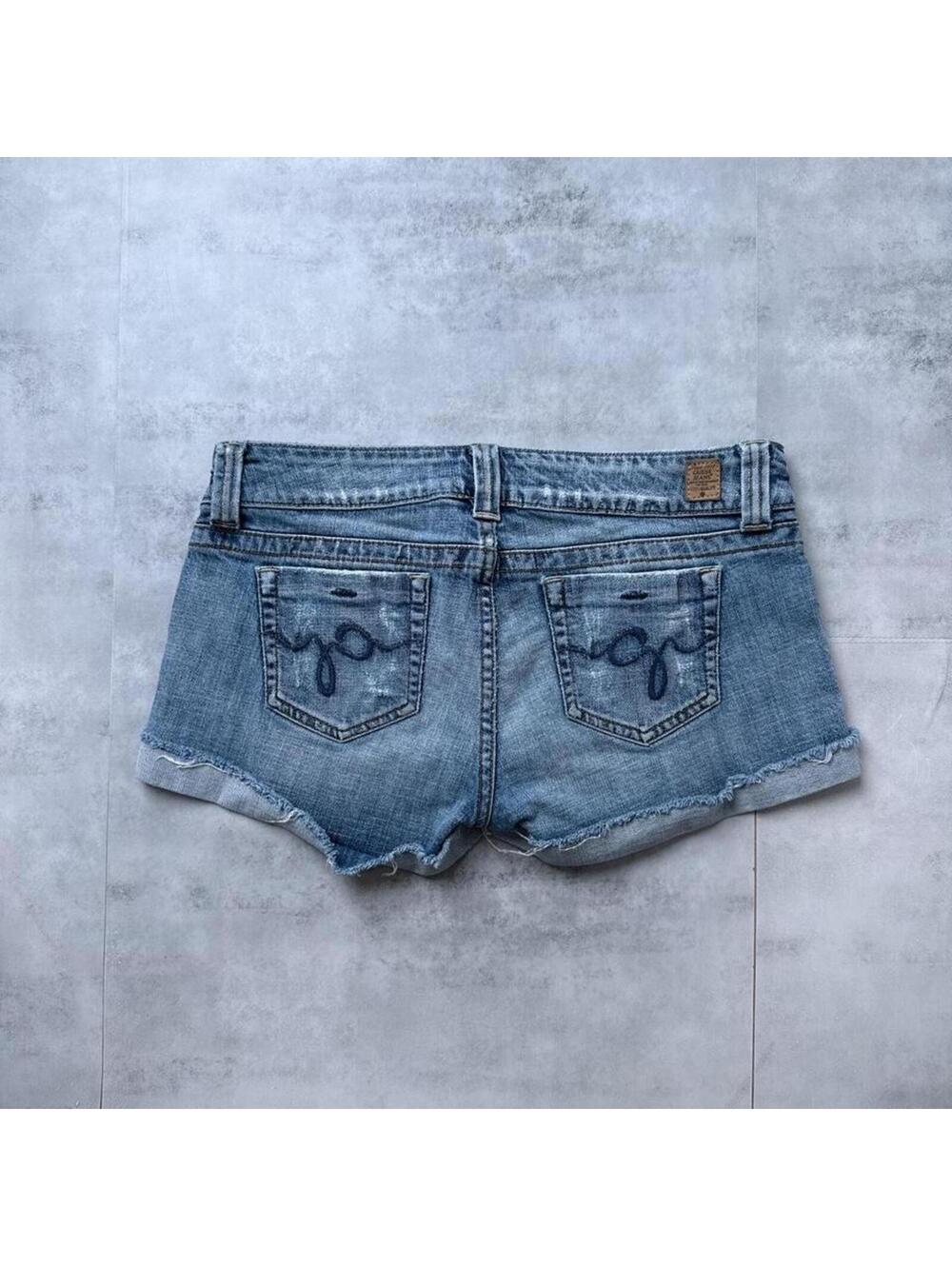 Y2K Guess Jeans Mini 00s Denim Low rise blue denim shorts